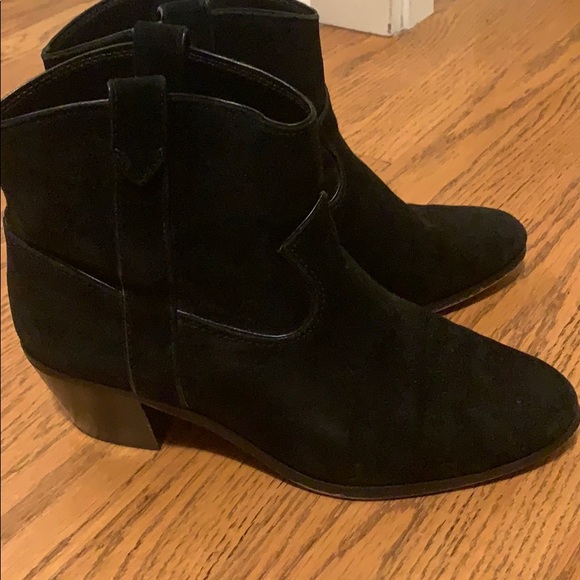 Vince Camuto Black Suede Ankle Boots - Picture 3 of 8